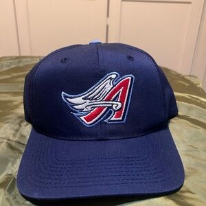 Vintage 90s Los Angeles Anaheim Angels Plain Wing Logo Snapback Rare MLB VTG Y2K